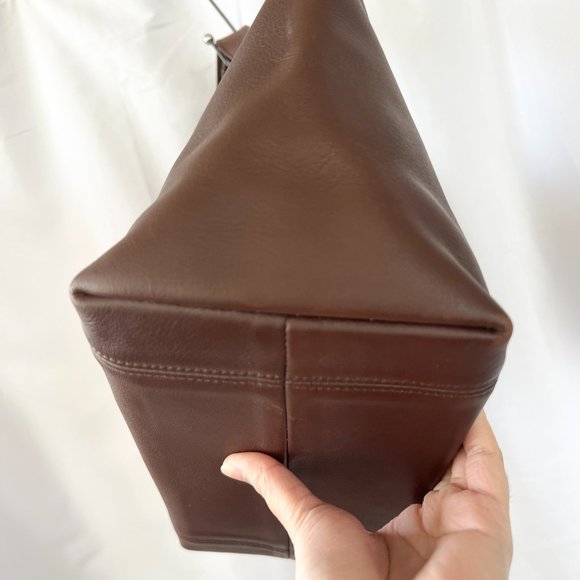 Vintage Coach Waverly Chocolate Brown Leather Tote 4133 - Picture 9 of 16